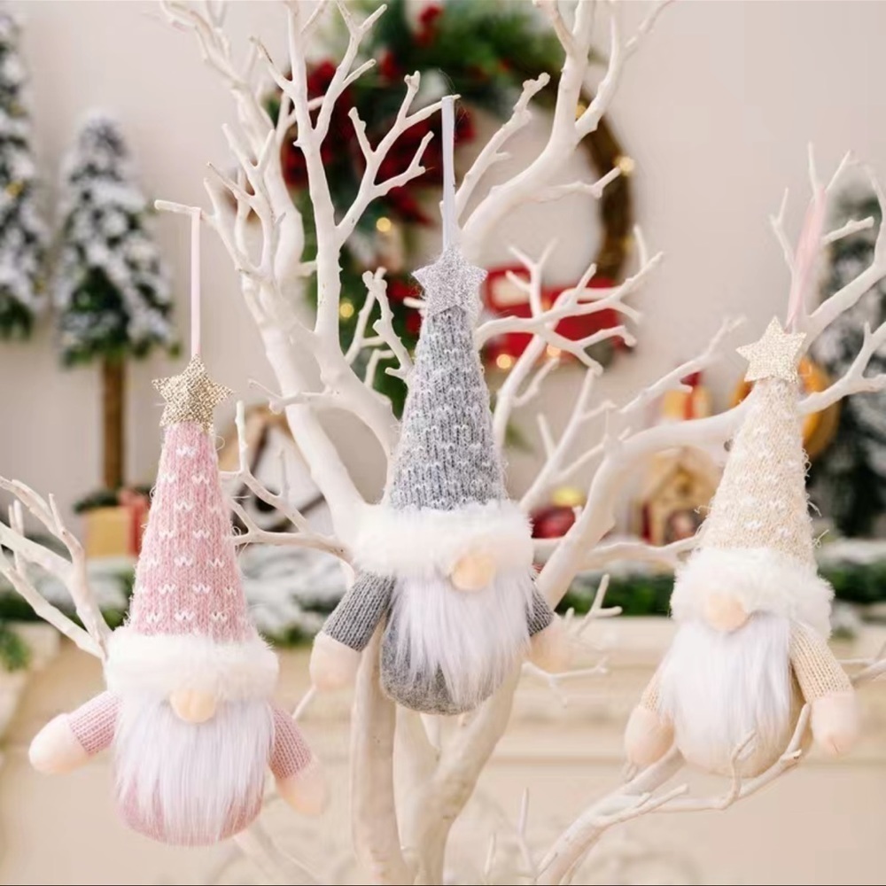 Plush hanging gnome ornament decor